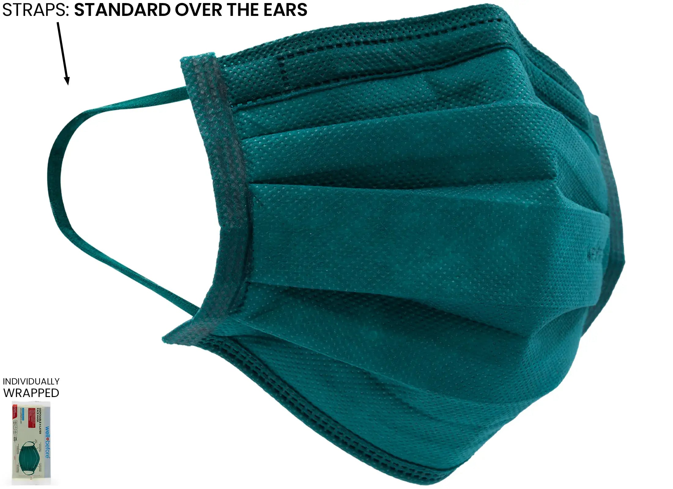 Premium 4-Layer Disposable Face Masks for Enhanced Protection and Comfort