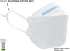 Kids 3D KN95 KF94 Style Face Mask with Adjustable Ear Loops for Petite Faces
