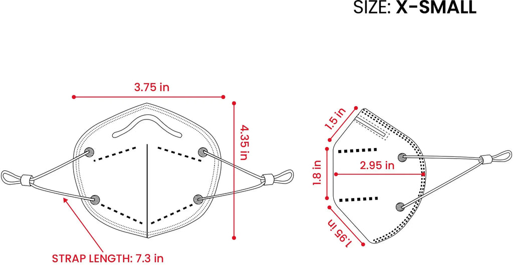WellBefore Kids KN95 Face Masks with Adjustable Ear Loops & Multi-Layer Protection