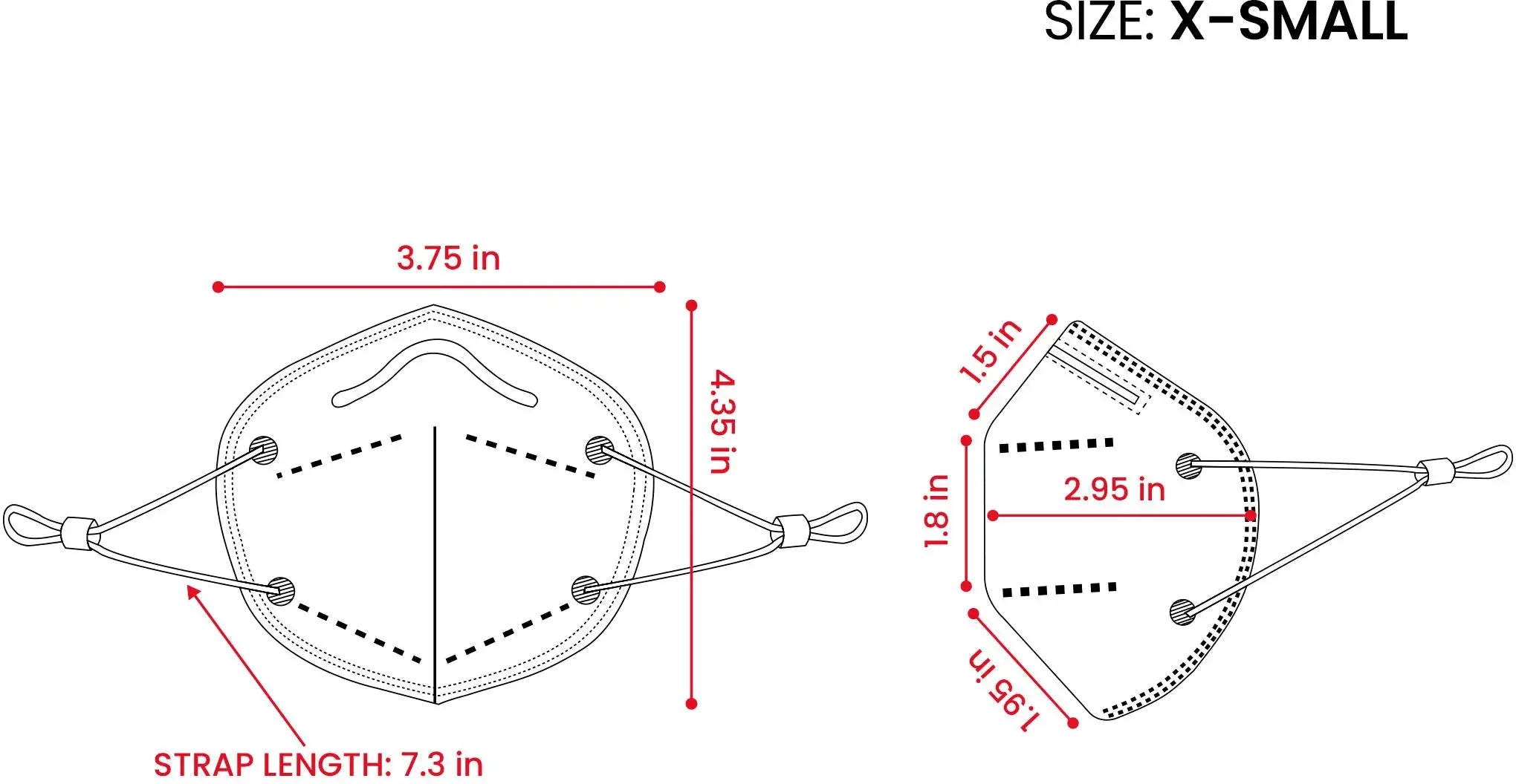 WellBefore Kids KN95 Face Masks with Adjustable Ear Loops & Multi-Layer Protection