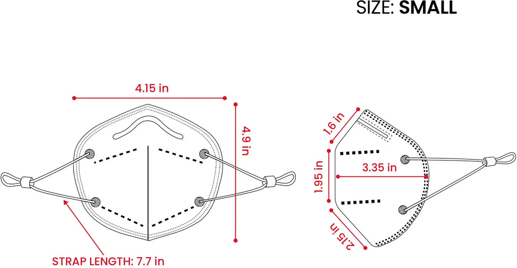 WellBefore Kids KN95 Face Masks with Adjustable Ear Loops & Multi-Layer Protection