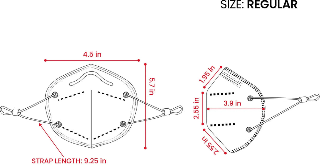 WellBefore Kids KN95 Face Masks with Adjustable Ear Loops & Multi-Layer Protection