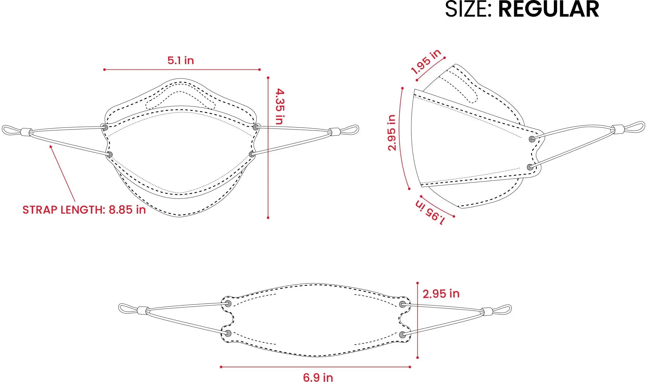 WellBefore Kids KN95 Face Masks with Adjustable Ear Loops & Multi-Layer Protection