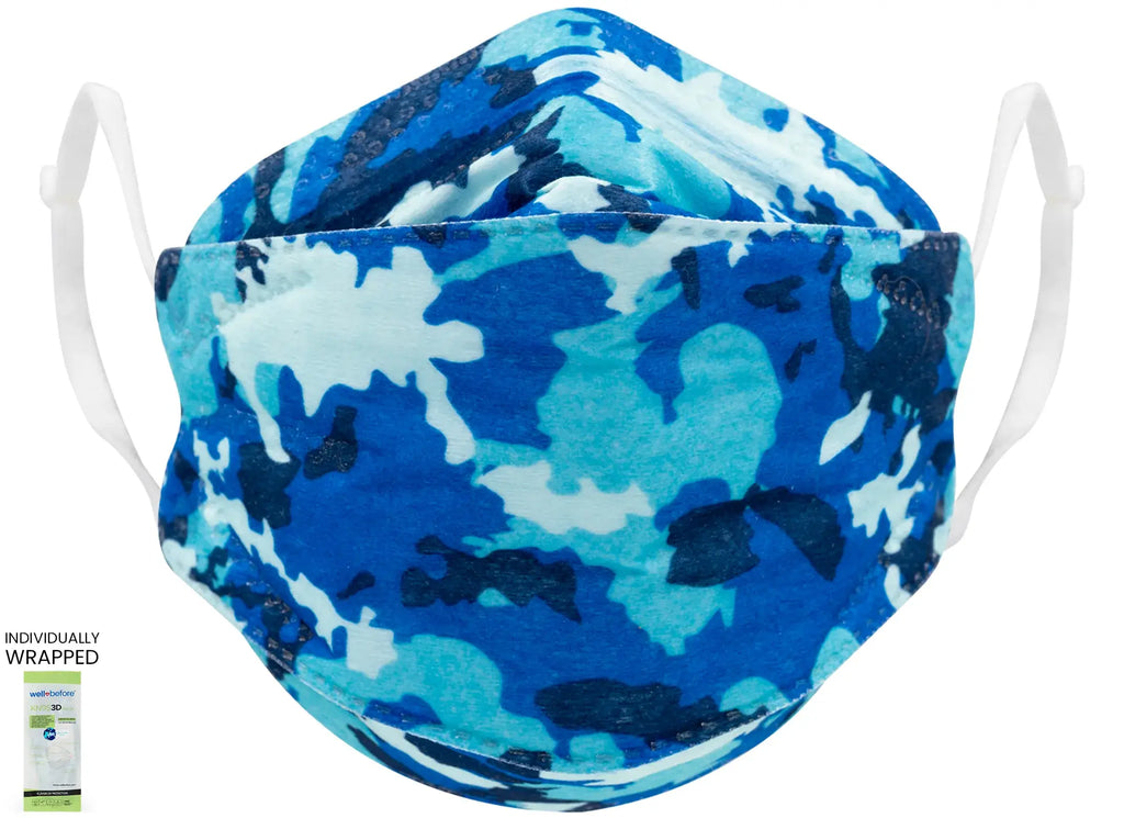 Kids 3D KN95 KF94 Style Face Mask with Adjustable Ear Loops for Petite Faces