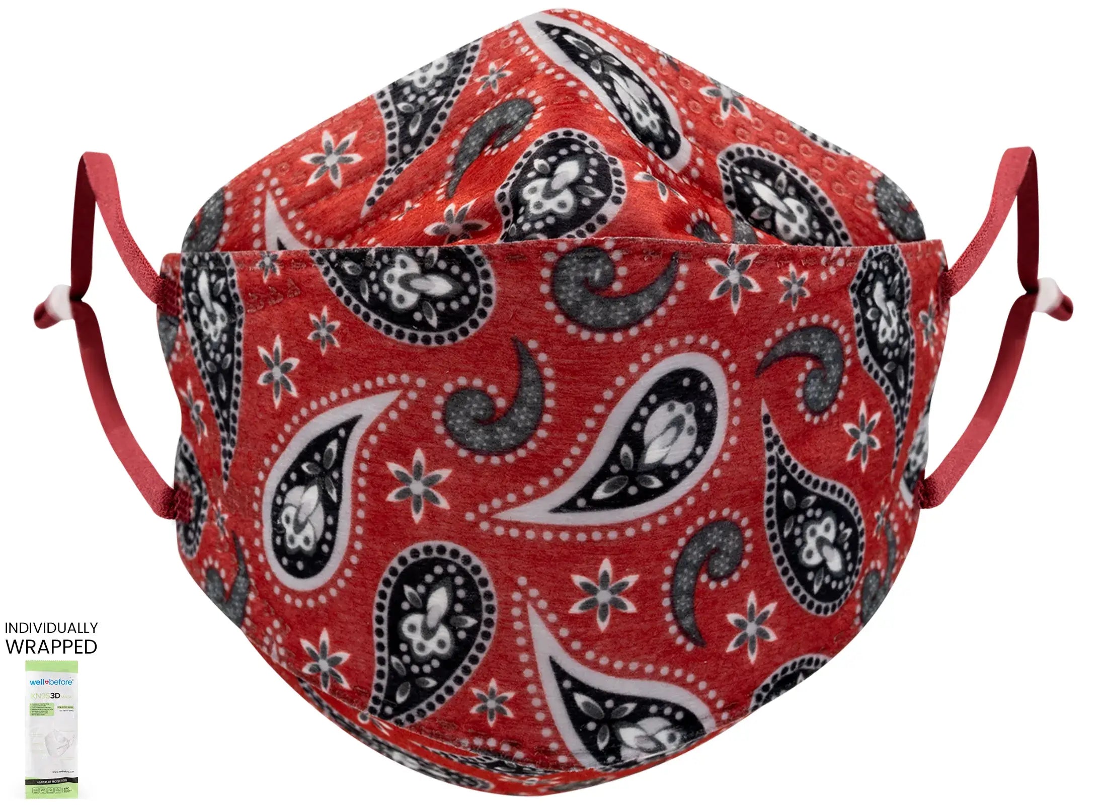 Kids 3D KN95 KF94 Style Face Mask with Adjustable Ear Loops for Petite Faces