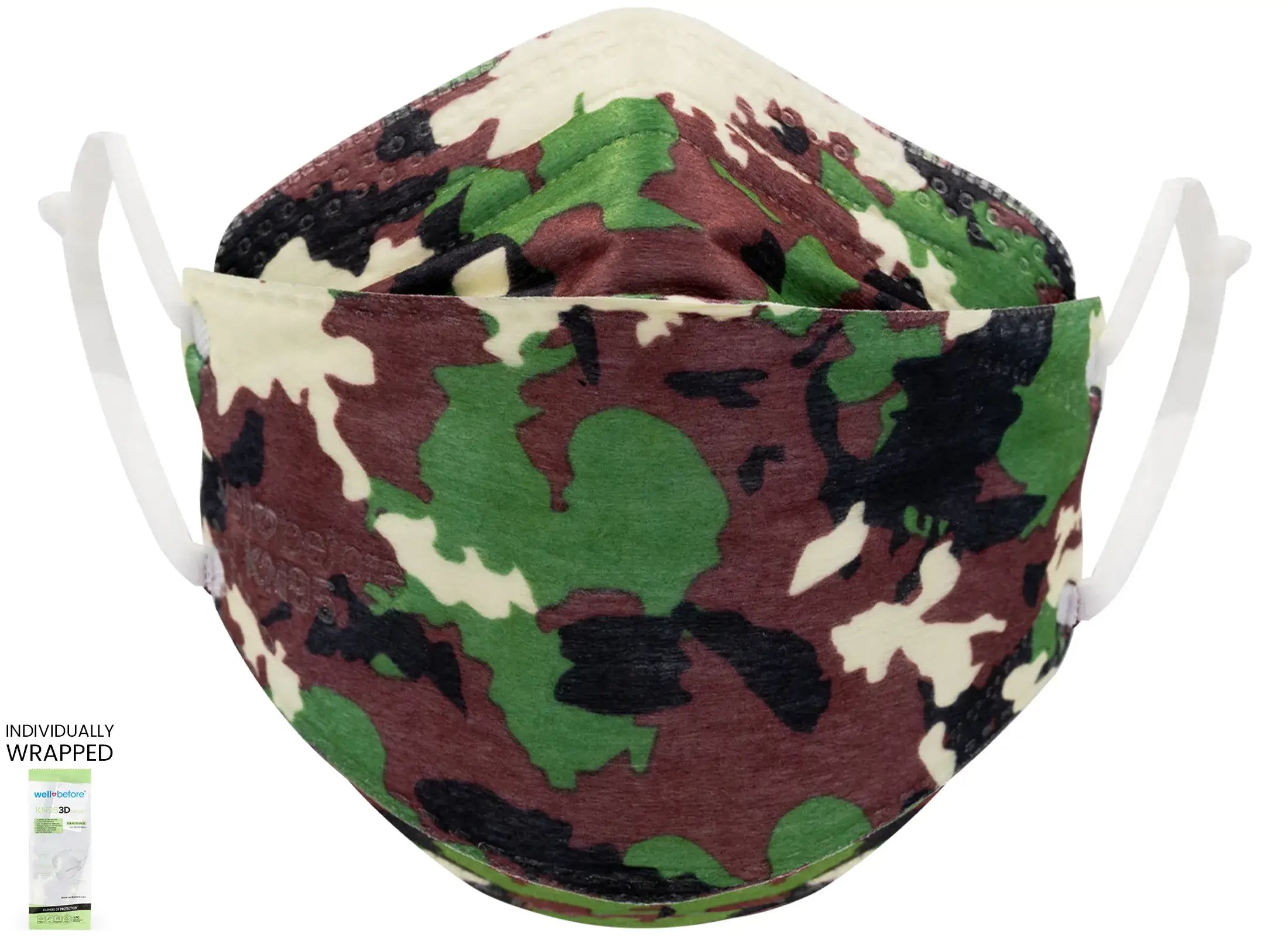 Kids 3D KN95 KF94 Style Face Mask with Adjustable Ear Loops for Petite Faces