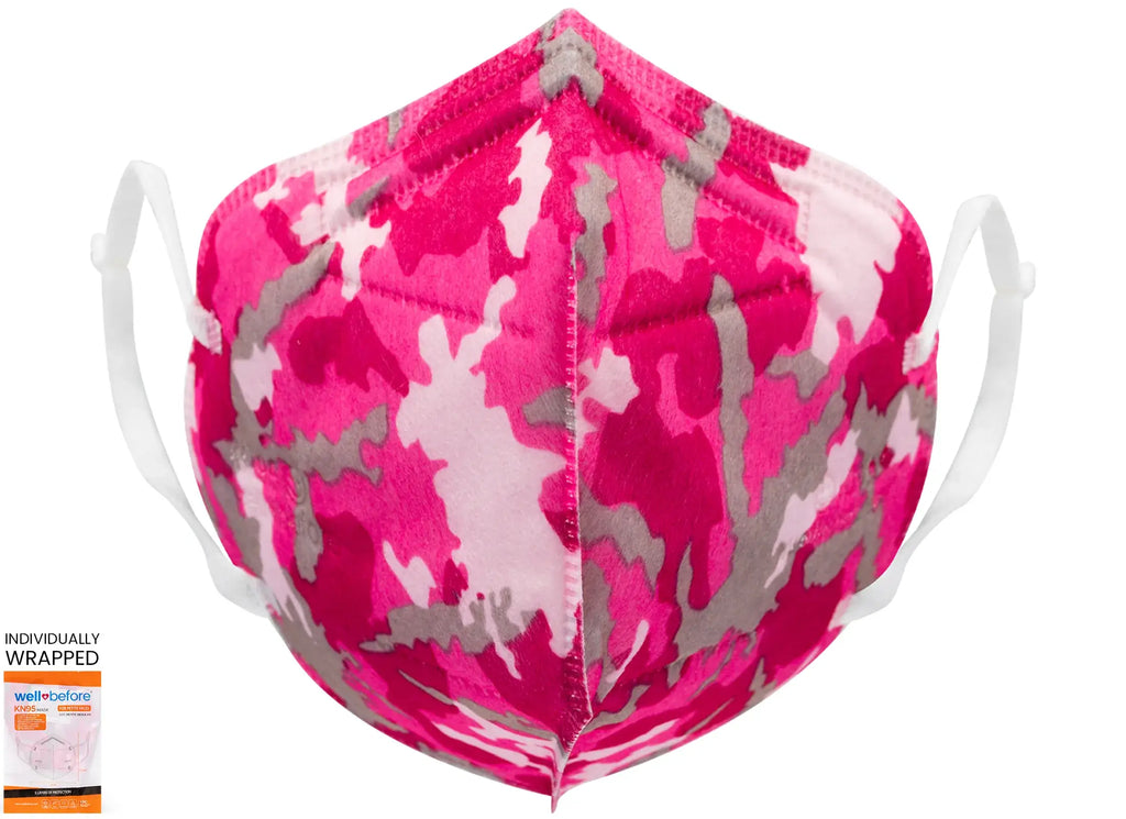 WellBefore Kids KN95 Face Masks with Adjustable Ear Loops & Multi-Layer Protection