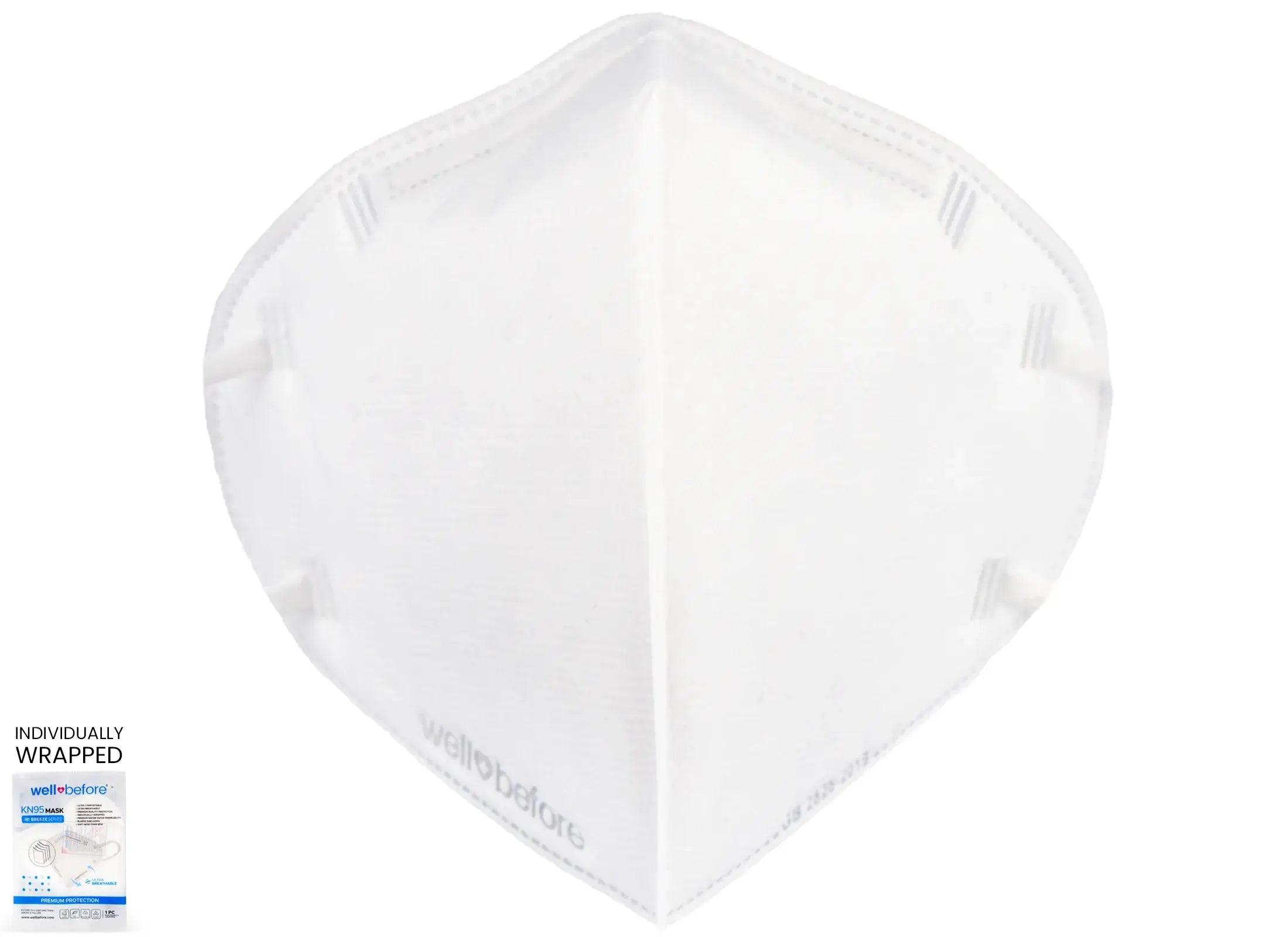 WellBefore Breeze Series KN95 Mask: Ultra-Breathable, Anti-Fogging, 4-Layer Filtration