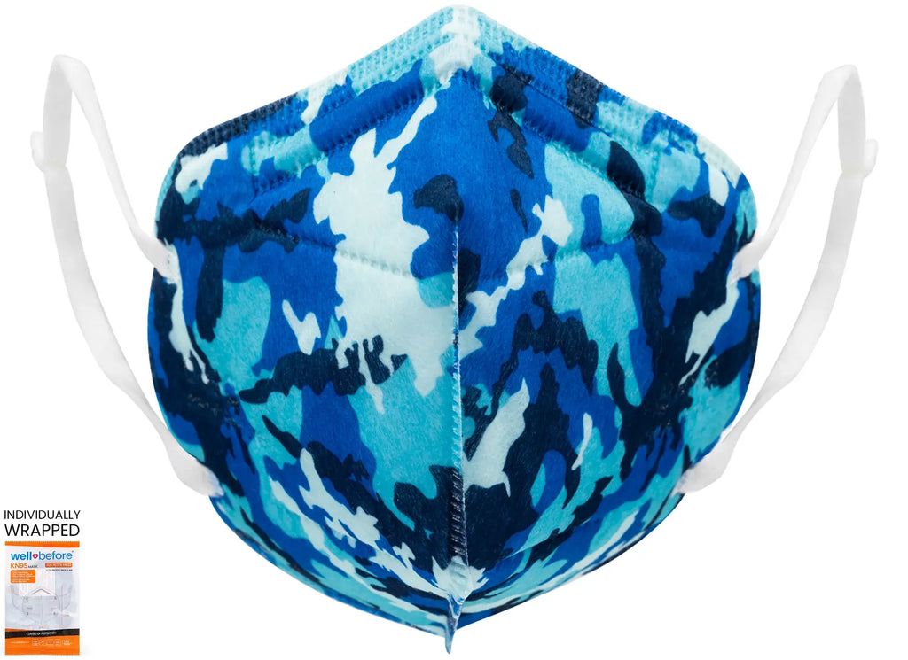 WellBefore Kids KN95 Face Masks with Adjustable Ear Loops & Multi-Layer Protection