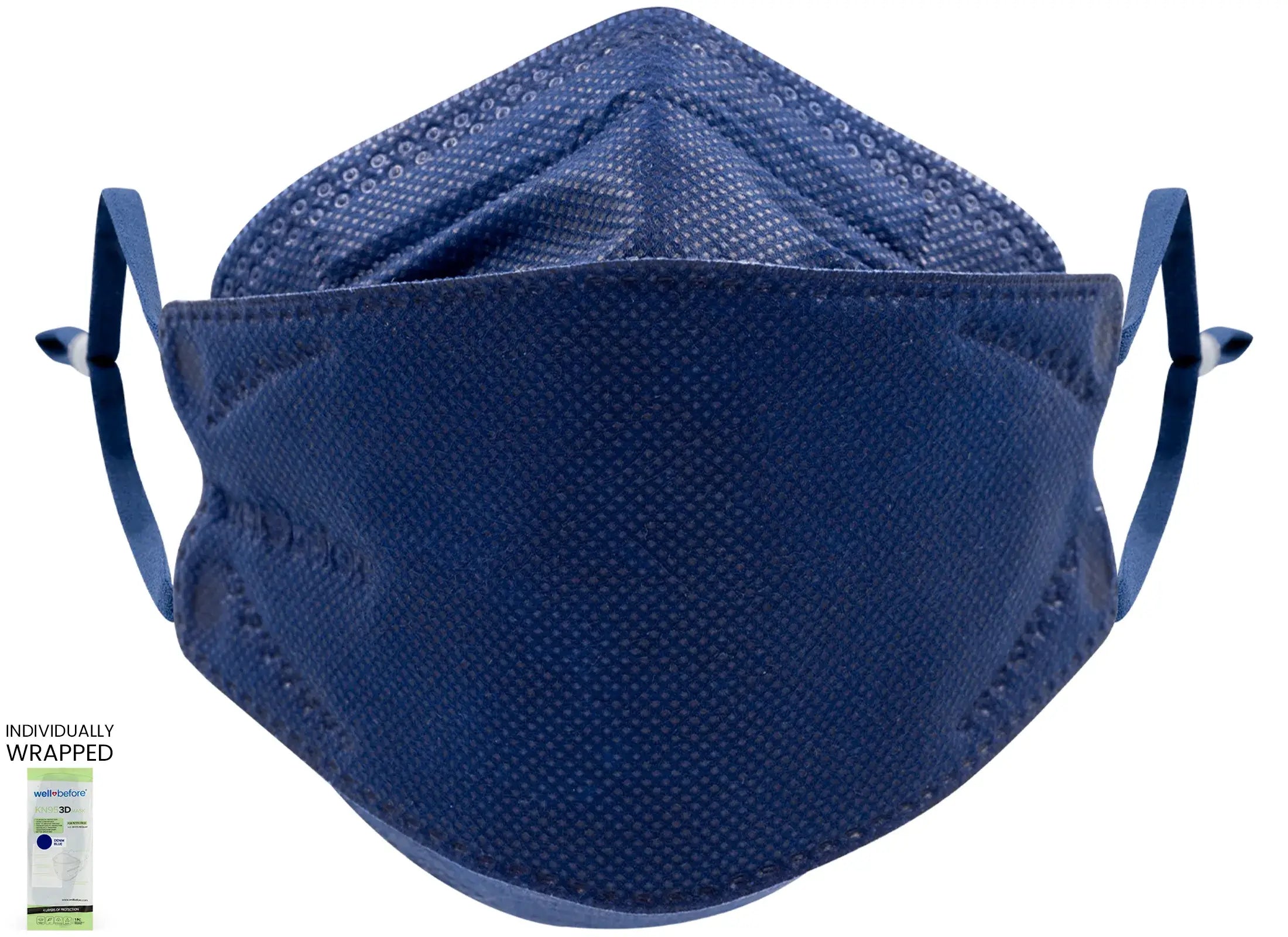 Kids 3D KN95 KF94 Style Face Mask with Adjustable Ear Loops for Petite Faces