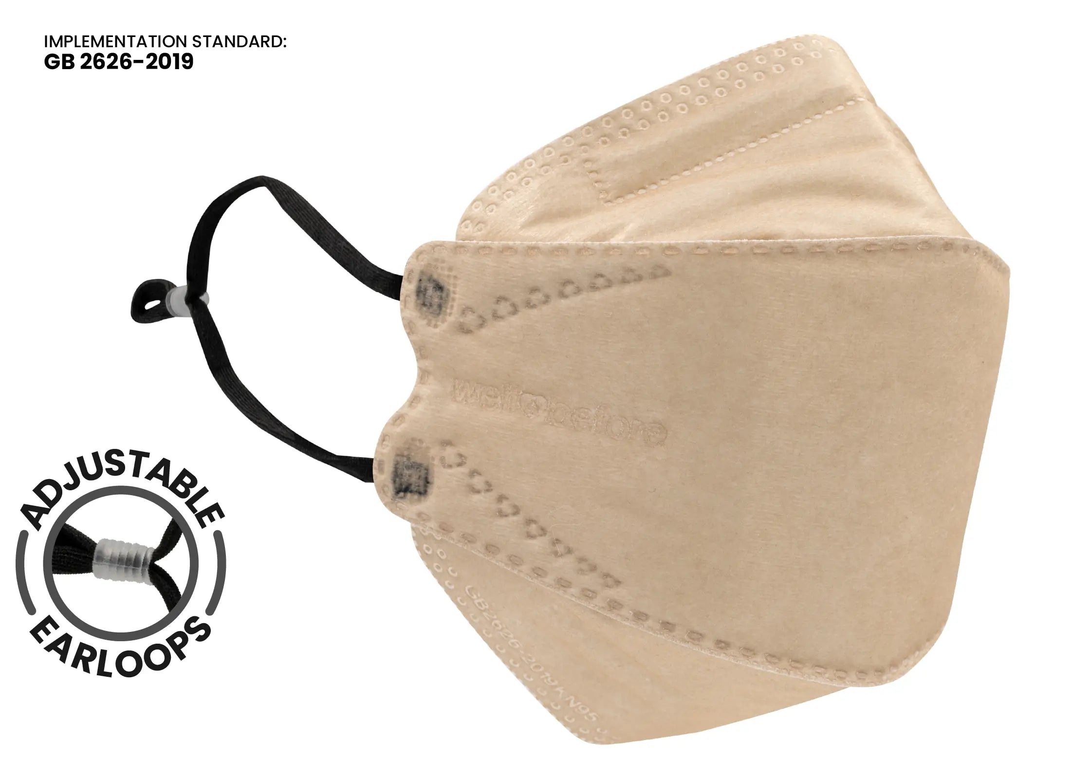 Premium 3D KN95 KF94 Style Face Mask with Adjustable Ear Loops for Enhanced Comfort