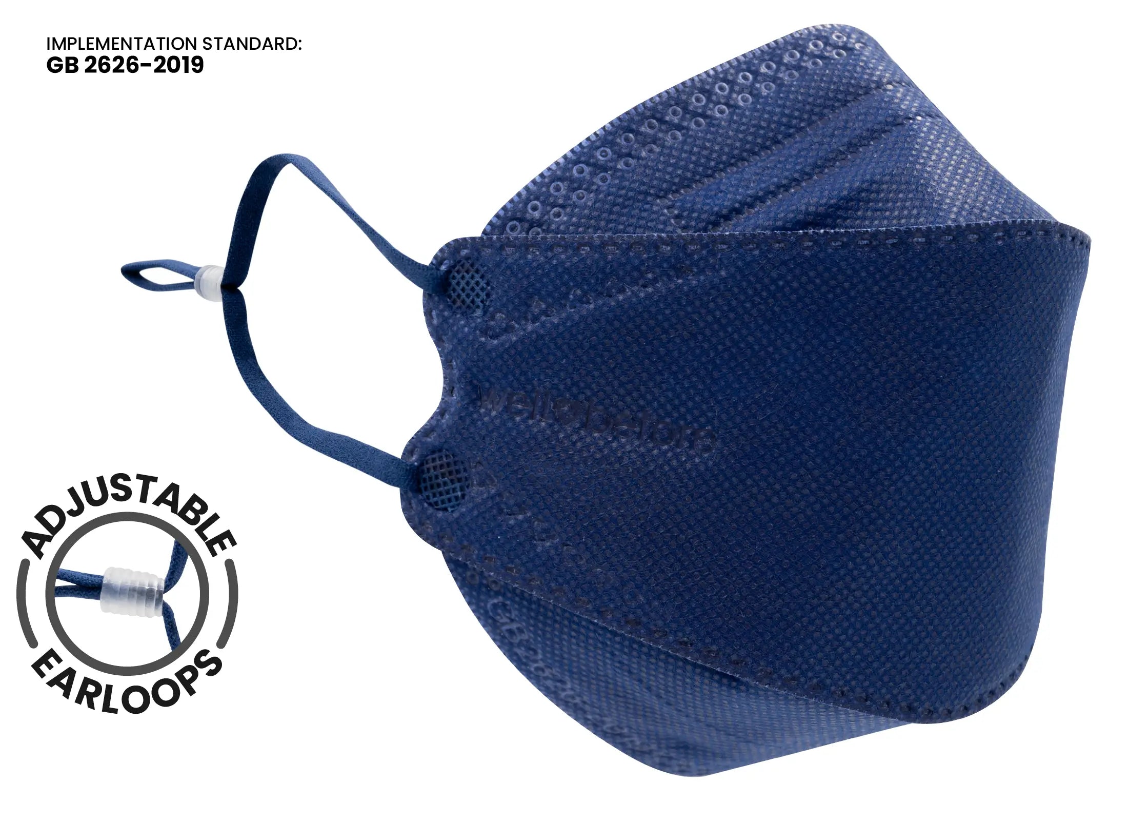 Premium 3D KN95 KF94 Style Face Mask with Adjustable Ear Loops for Enhanced Comfort