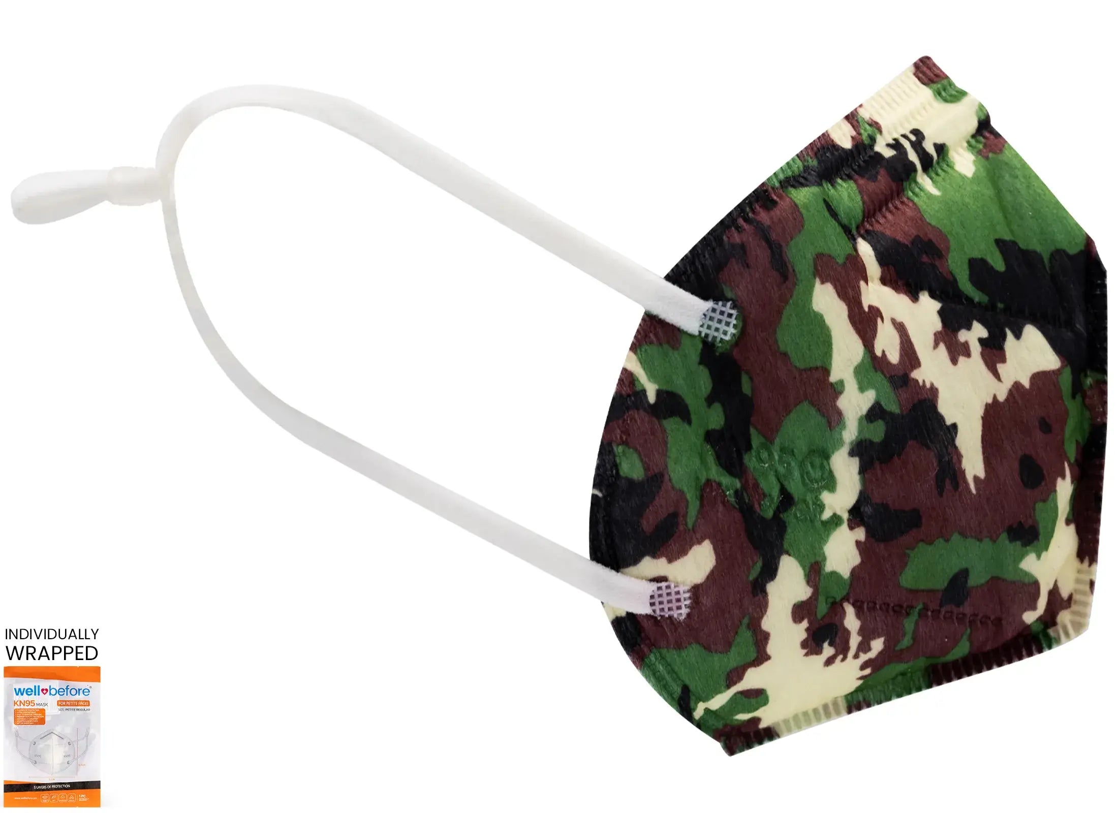 WellBefore Kids KN95 Face Masks with Adjustable Ear Loops & Multi-Layer Protection