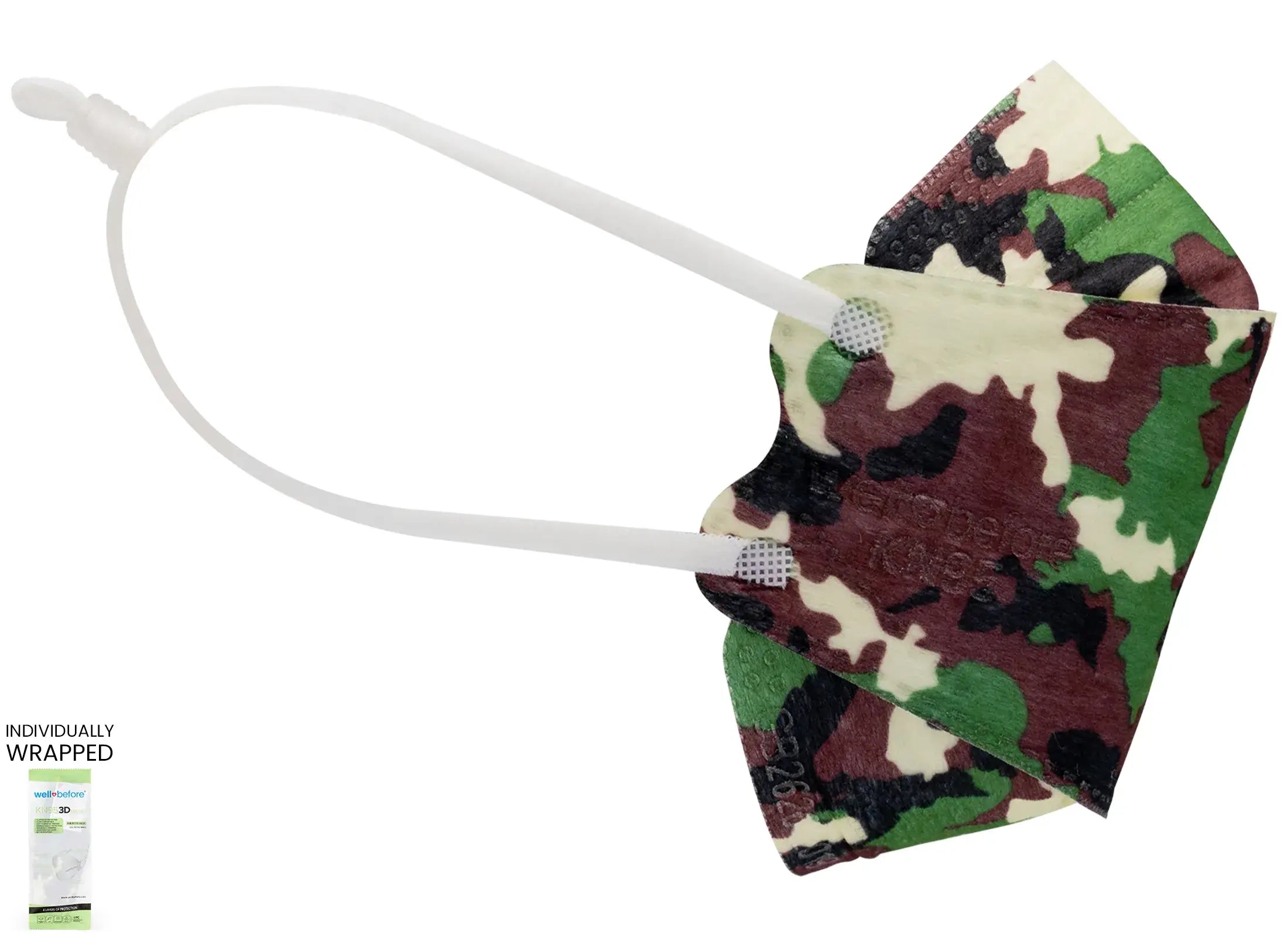 Kids 3D KN95 KF94 Style Face Mask with Adjustable Ear Loops for Petite Faces