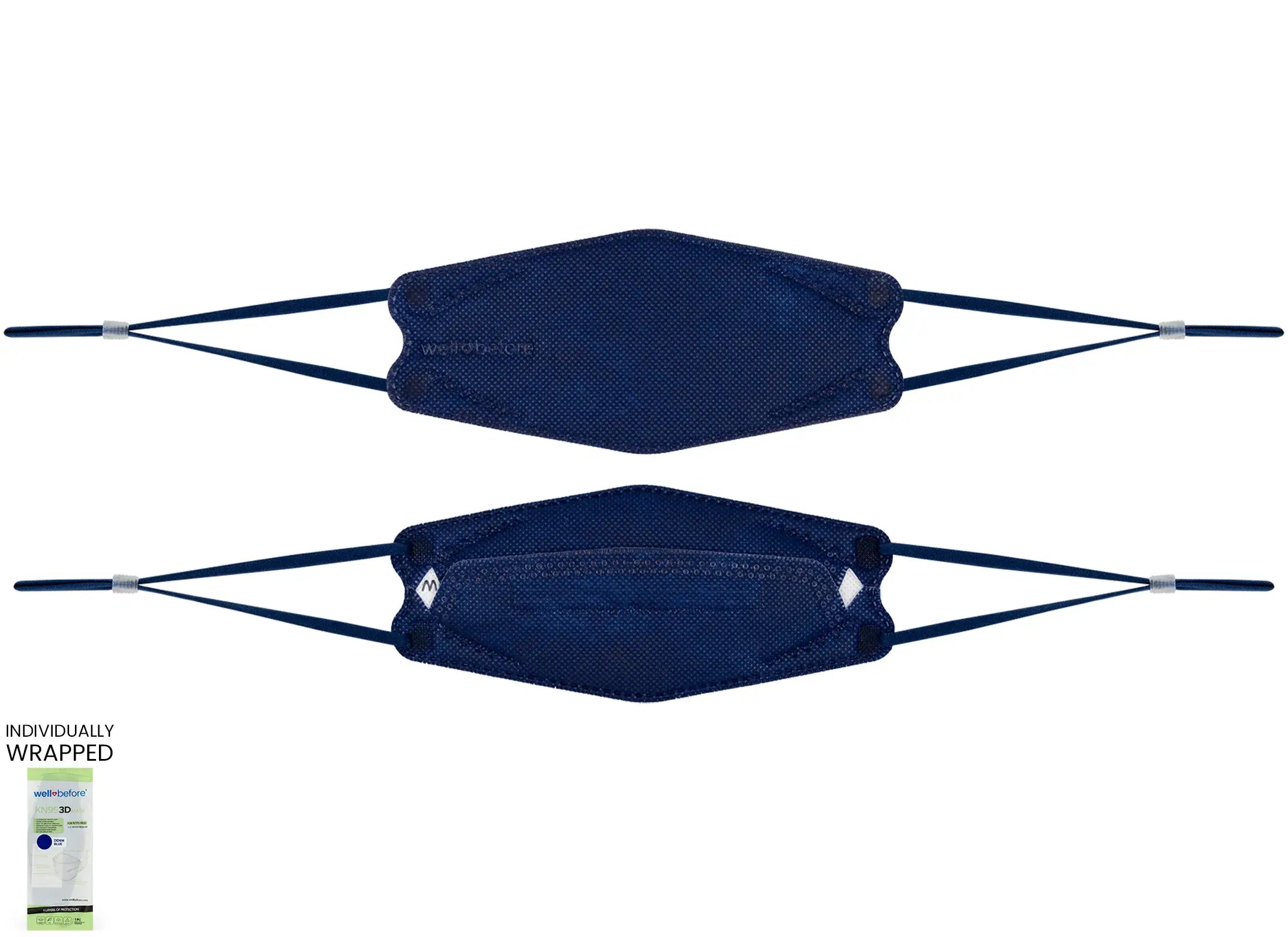 Kids 3D KN95 KF94 Style Face Mask with Adjustable Ear Loops for Petite Faces