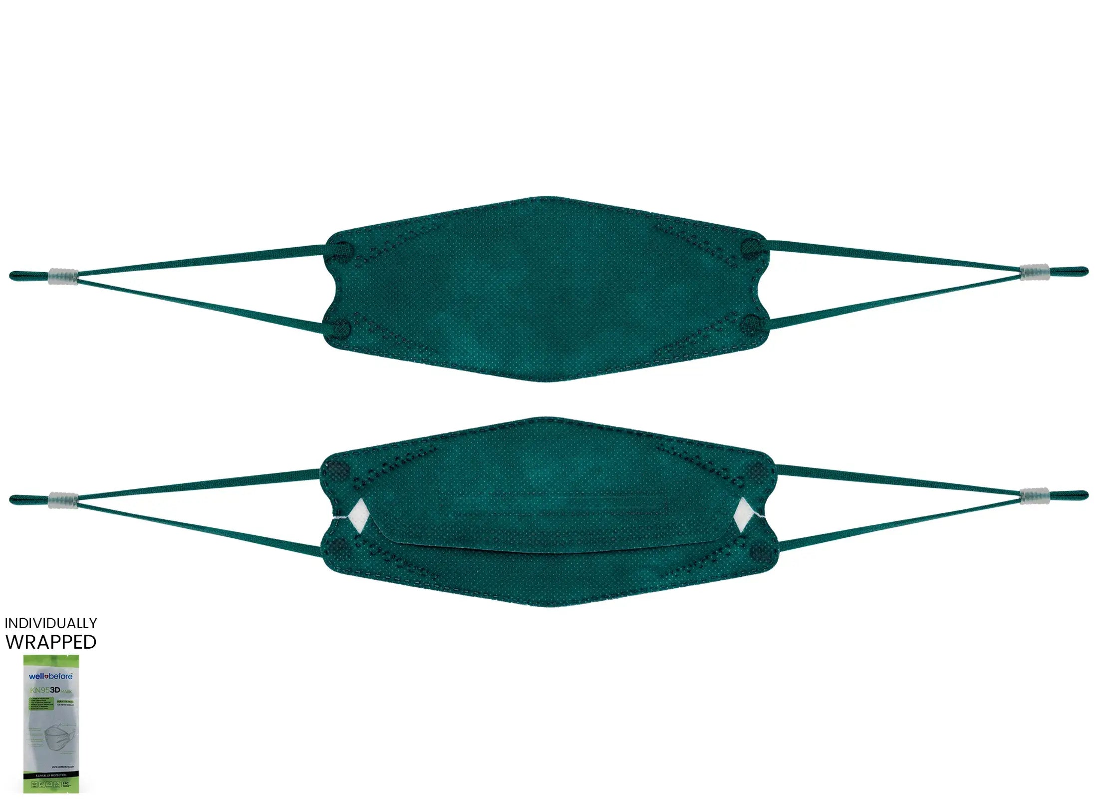 Kids 3D KN95 KF94 Style Face Mask with Adjustable Ear Loops for Petite Faces