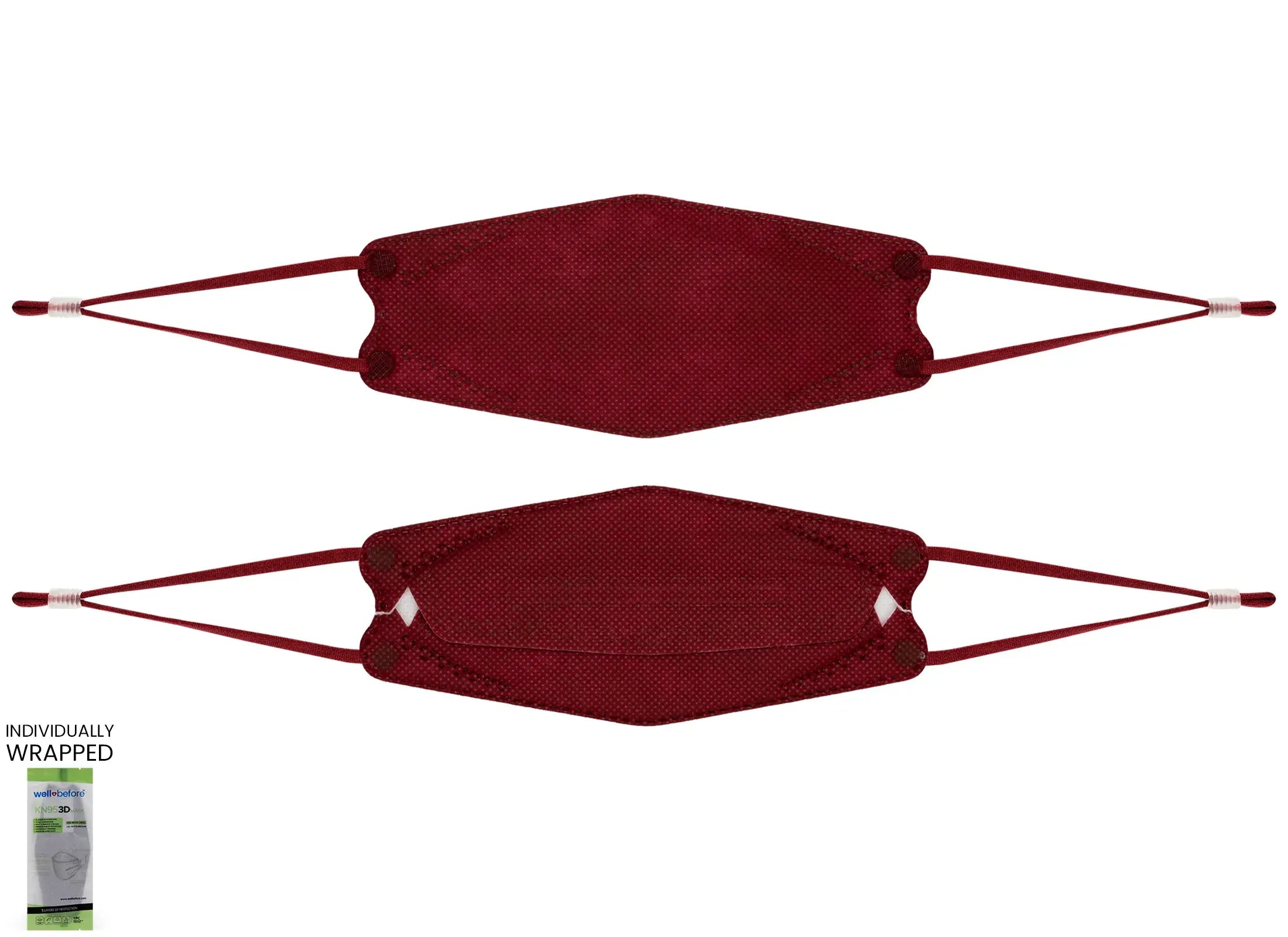 Kids 3D KN95 KF94 Style Face Mask with Adjustable Ear Loops for Petite Faces