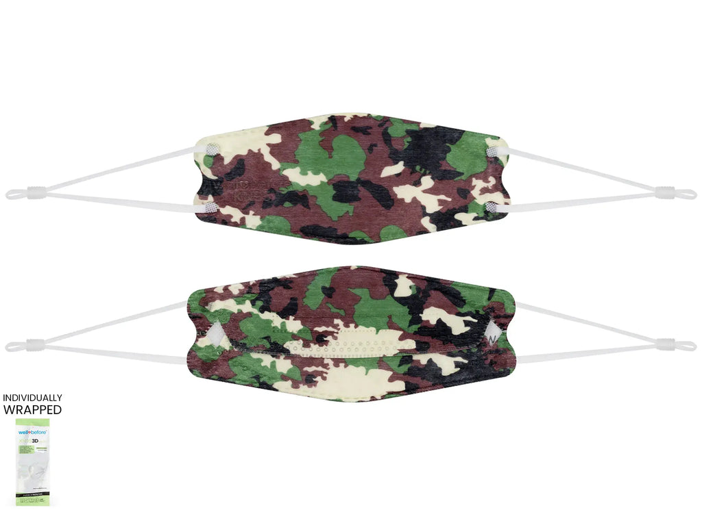 Kids 3D KN95 KF94 Style Face Mask with Adjustable Ear Loops for Petite Faces