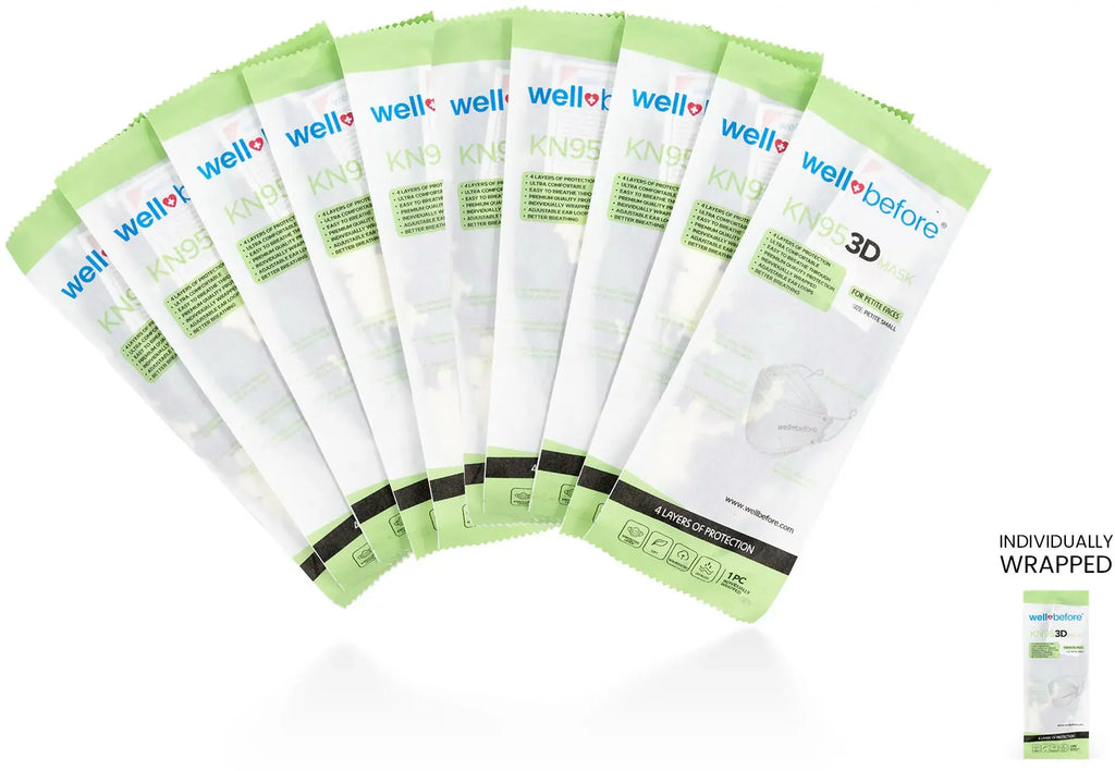 Kids 3D KN95 KF94 Style Face Mask with Adjustable Ear Loops for Petite Faces