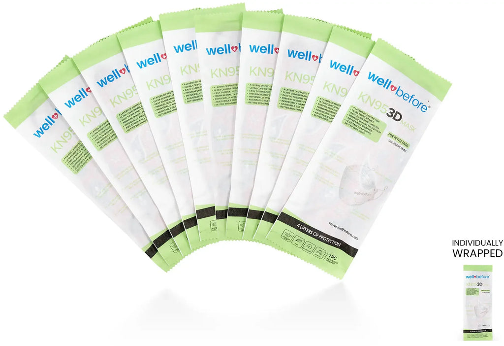 Kids 3D KN95 KF94 Style Face Mask with Adjustable Ear Loops for Petite Faces