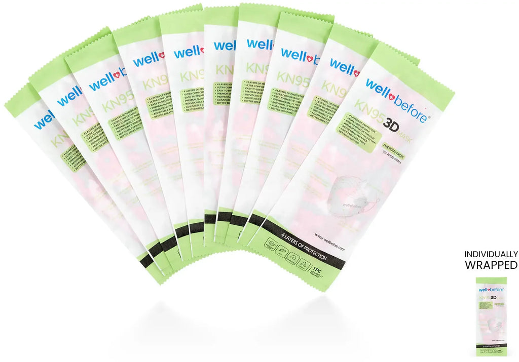 Kids 3D KN95 KF94 Style Face Mask with Adjustable Ear Loops for Petite Faces