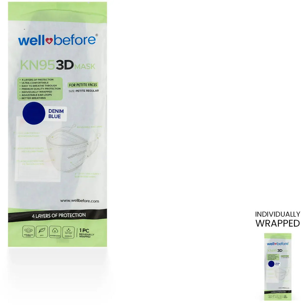 Kids 3D KN95 KF94 Style Face Mask with Adjustable Ear Loops for Petite Faces