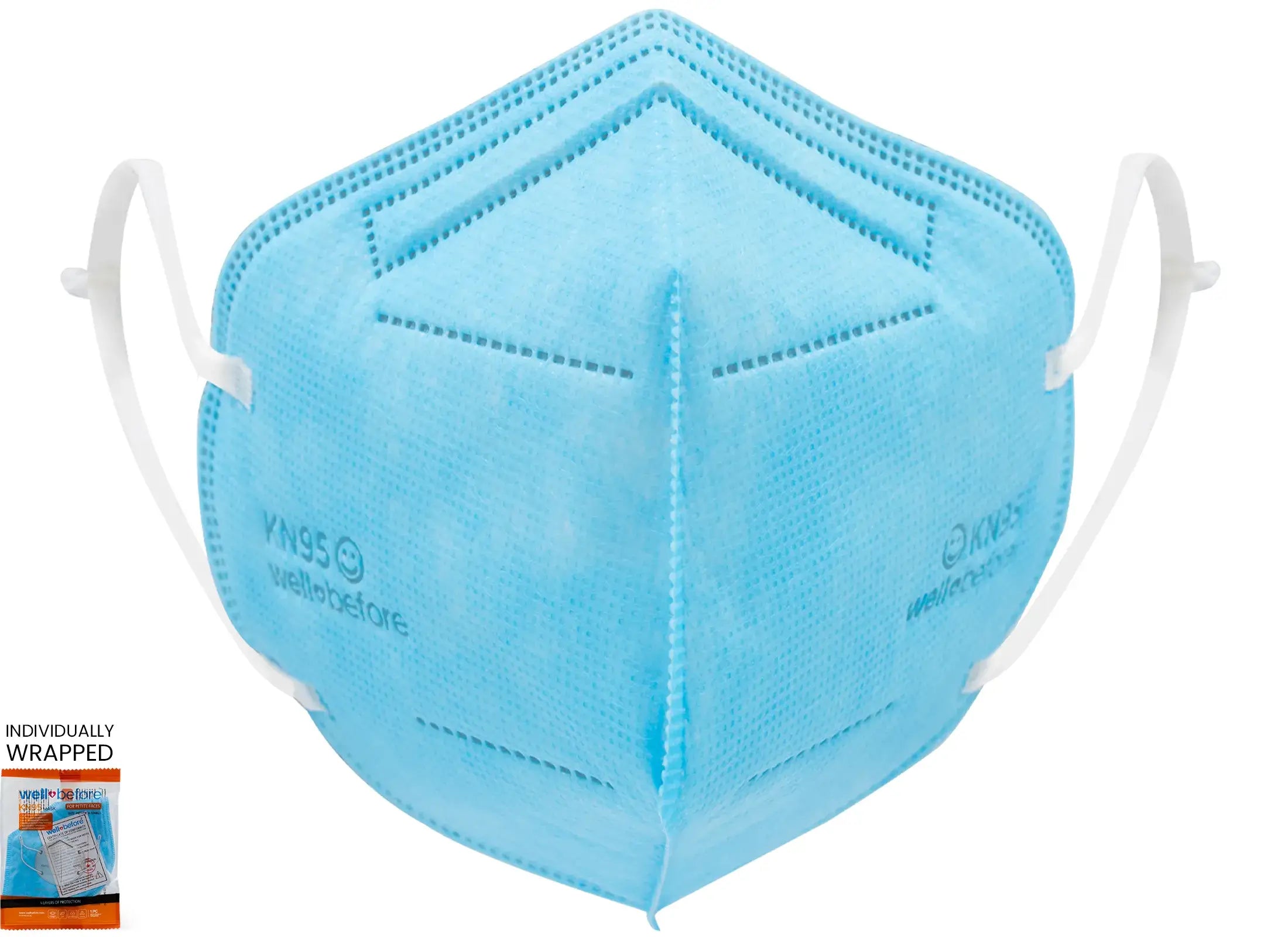 WellBefore Kids KN95 Face Masks with Adjustable Ear Loops & Multi-Layer Protection