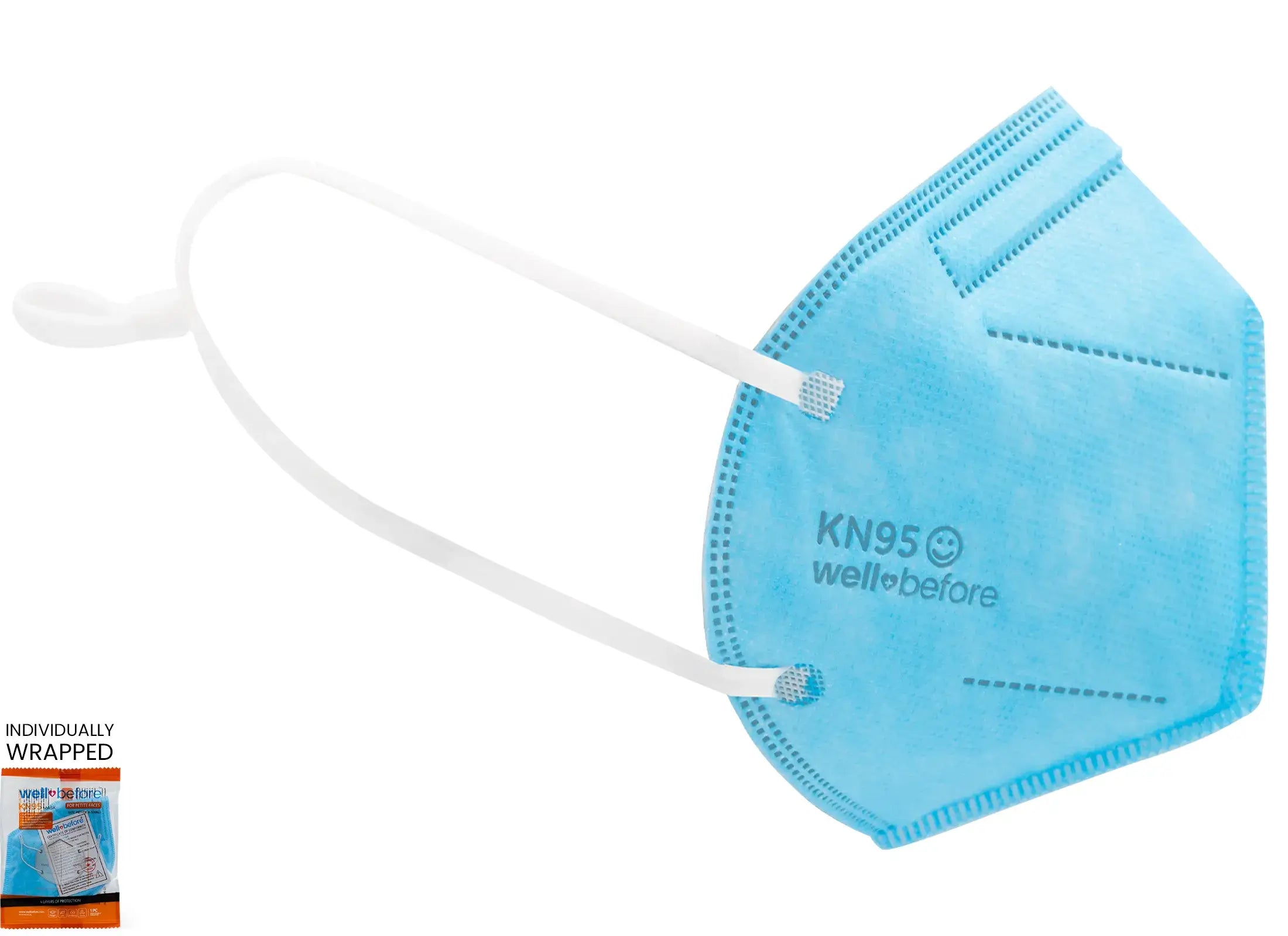 WellBefore Kids KN95 Face Masks with Adjustable Ear Loops & Multi-Layer Protection