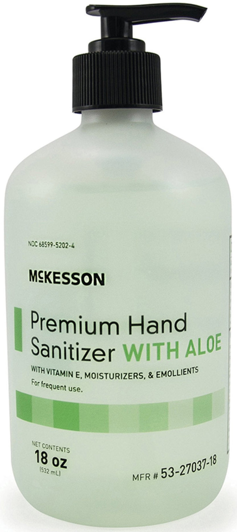 McKesson Premium Aloe Hand Sanitizer: 70% Alcohol, Moisturizing Gel, Pump Bottle